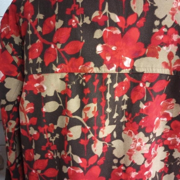 BAXTER & WELLS Womens Multicolor Floral Button Front Stretch Shacket XL Jacket - Picture 6 of 12